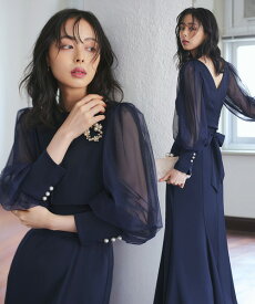 ＼楽天スーパーSALE★50％OFF／レディース パーティードレス 結婚式 ロングワンピース お呼ばれドレス ボレロ 2点セット キャミワンピ マーメイドスカート 上品 きれいめ 40代 30代 20代 ミセス セレモニー フォーマルドレス 披露宴 二次会 同窓会 長袖 シアー 即日発送