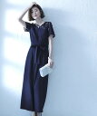 ＼半額★Rakuten Fashion THE SALE／パーティードレス 結婚式 パンツドレススタイル オールインワン 二次会 披露宴 上品 50代 40代 30代 フォーマルドレス ミセス レディース 袖あり セレモニースーツ 親族 母親 服装 女性 成人式 大きいサイズ 七五三 即日発送 プレゼント