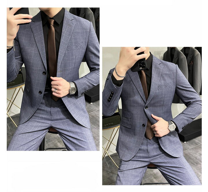楽天市場】タキシード メンズスーツセット 「ジャケット ベスト パンツ 