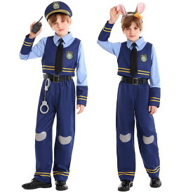 ハロウィン 衣装　ポリス　子供　キッズ　女の子　うさぎ　ポリスコスチューム　子ども　コスプレ　仮装　子供用　ワンピ 可愛い　お遊戯会　変装　スチューム　動物　アニマル　可愛い　Halloween　演出服
