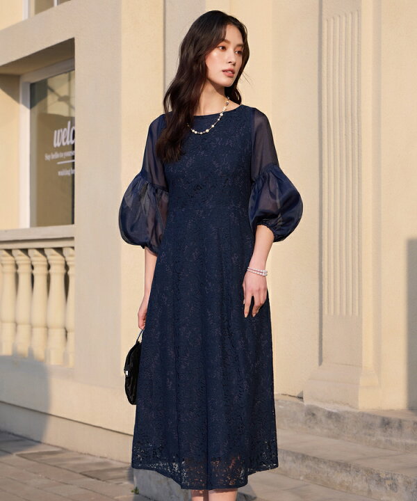 ☆新品☆ YAMADAYA系列 定価27000円 ネイビー パーティドレス 楽天市場 