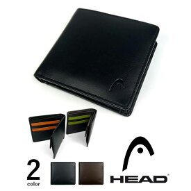 【全2色】 HEAD ヘッド リアルレザー バイカラー 2つ折り 財布 ショートウォレット
