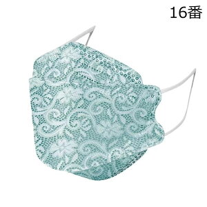 \全店ポイント5倍/【接触冷感マスク登場!】 立体マスク 不織布マスク 冷感マスク【上品レース柄・高機能マスク!★通気・息苦しくない】100枚セット カラーマスク 女性用 小顔用 3D立体