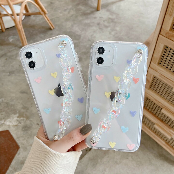 楽天市場】【ハートチェーン付き】送料無料 アイフォンケース iPhone12 