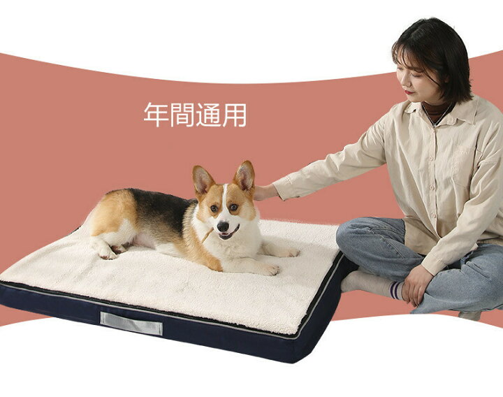 楽天市場 高反発 全犬種対応 犬 ベッド ペットベッド 通年利用 ペットクッション クッション性が 高反発 ふわふわ もこもこ 内層防水カバー 寒さ対策 高齢犬 中型犬 大型犬 子犬 猫 多頭飼い 取り外せるカバー 滑り止め 洗える ペット用ベッド Dressystarstore