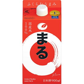 白鶴酒造 サケパック まる 900mlパックx 6本ケース販売 (清酒) (日本酒) (兵庫)