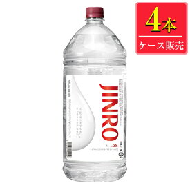 眞露 (ジンロ) 25% 4Lペット x 4本ケース販売 (大容量焼酎) (甲類焼酎) (韓国焼酎)