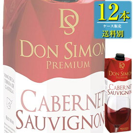 ドンシモン プレミアム カベルネソーヴィニヨン (赤) 1Lパック x 12本ケース販売 (スペイン) (赤ワイン) (ミディアムボディ) (SNT)