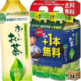 数量限定おまけタイプ【送料無料】伊藤園 お〜いお茶 カテキン緑茶 500mlペットボトル 24本(20本+おまけ4本) 二つの働き 特保 トクホ 特定保健用食品 ※北海道800円・東北400円の別途送料加算 summerdrink