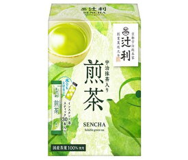 片岡物産 辻利 宇治抹茶入り煎茶 (1.0g×30本)×24(6×4)箱入｜ 送料無料 煎茶 抹茶 スティック インスタント HOT アイス