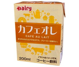 南日本酪農協同 デーリィ カフェオレ 200ml紙パック×24本入×(2ケース)｜ 送料無料 カフェオレ コーヒー 珈琲 紙パック カルシウム