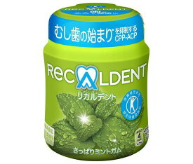 モンデリーズ・ジャパン リカルデント さっぱりミントボトルR(粒ガム)【特定保健用食品 特保】 140g×6個入×(2ケース)｜ 送料無料 お菓子 ガム シュガーレス キシリトール配合