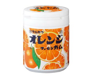 丸川製菓 オレンジマーブルガムボトル 130g×6個入| 送料無料 お菓子 ガム 駄菓子