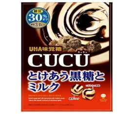 UHA味覚糖 CUCU(キュキュ) とけあう黒糖とミルク 80g×6袋入×(2ケース)｜ 送料無料 お菓子 飴・キャンディー 黒糖 あめ アメ ミルク