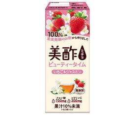 CJジャパン 美酢(ミチョ) ビューティータイム いちご＆ジャスミン 200ml紙パック×24本入｜ 送料無料 酢飲料 100%果実発酵酢 健康 ストレート 紙パック