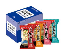 アマノフーズ フリーズドライ 海鮮雑炊 4種セット 4食×3箱入｜ 送料無料