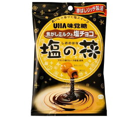 UHA味覚糖 塩の花 焦がしミルクと塩チョコ 80g×6袋入｜ 送料無料 お菓子 飴・キャンディー あめ アメ 塩 こうじ