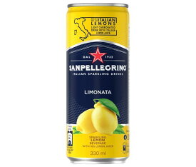 日仏貿易 サンペレグリノ リモナータ (レモン) 330ml缶×24本入｜ 送料無料 果実飲料 フルーツ 缶 檸檬
