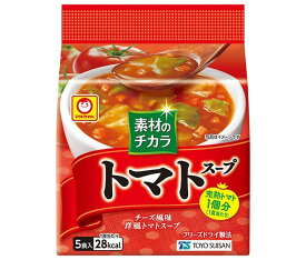 東洋水産 マルちゃん 素材のチカラ トマトスープ (8.1g×5食)×6袋入｜ 送料無料 インスタント トマト フリーズドライ スープ