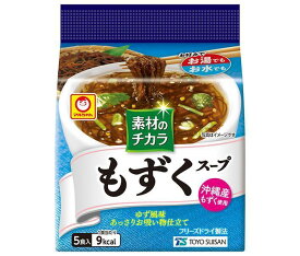東洋水産 マルちゃん 素材のチカラ もずくスープ (3.6g×5食)×6袋入｜ 送料無料 インスタント もずく フリーズドライ スープ