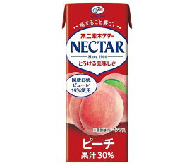 不二家 ネクター ピーチ 200ml紙パック×24本入｜ 送料無料 果汁 もも 桃 紙パック ピーチジュース