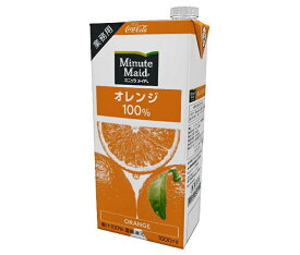 コカコーラ ミニッツメイド オレンジ100% 1L紙パック×6本入｜ 送料無料 紙パック 果汁100% オレンジジュース
