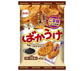 【送料無料・メーカー/問屋直送品・代引不可】栗山米菓 ばかうけ ごま揚 15枚×12袋入｜ お菓子 おつまみ・せんべい 袋