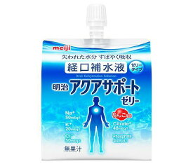 明治 アクアサポートゼリー 200gパウチ×24本入｜ 送料無料 ゼリー飲料 スポーツ 経口補水液 パウチ