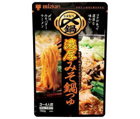 ミツカン 〆まで美味しい 濃厚みそ鍋つゆ ストレート 750g×12袋入×(2ケース)｜ 送料無料 〆 鍋 なべ 濃厚 みそ 味噌 みそ鍋 味噌鍋