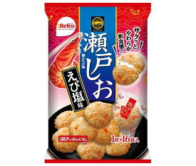 栗山米菓 瀬戸の汐揚 えび塩味 16枚×12袋入｜ 送料無料 お菓子 おつまみ・せんべい 袋 塩 海老味