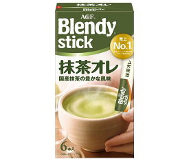 AGF ブレンディ スティック 抹茶オレ (9.7g×6本)×24箱入｜ 送料無料 インスタント スティック 抹茶 抹茶オレ 粉末