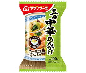 アマノフーズ フリーズドライ 五目中華あんかけ 4食×12箱入｜ 送料無料 一般食品 インスタント食品 どんぶり 即席