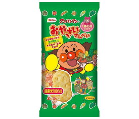 【送料無料・メーカー/問屋直送品・代引不可】栗山米菓 アンパンマンのおやさいせんべい (2枚×5袋)×12袋入｜ 野菜 ベジタブル せんべい 子ども お菓子 おやつ