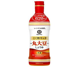 キッコーマン いつでも新鮮 こく旨リッチ 特選丸大豆しょうゆ 620mlペットボトル×12本入｜ 送料無料 キッコーマン 醤油 しょうゆ 新鮮