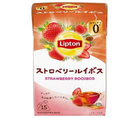 リプトン ストロベリールイボス ティーバッグ 15袋×6個入｜ 送料無料 嗜好品 インスタント ティーバッグ 紅茶 ノンカフェイン