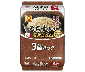 東洋水産 もち麦入り 玄米ごはん 3個パック (160g×3個)×8個入×(2ケース)｜ 送料無料 パックごはん レトルトご飯 ごはん