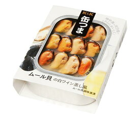 【送料無料・メーカー/問屋直送品・代引不可】国分 K&K 缶つま ムール貝の白ワイン蒸し風 EO角3号B缶 95g×6個入×(2ケース)｜ おつまみ 缶詰