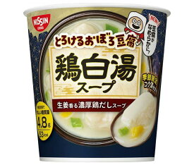 日清食品 とろけるおぼろ豆腐 鶏白湯スープ 13g×12(6×2)個入×(2ケース)｜ 送料無料 インスタント とうふ スープ
