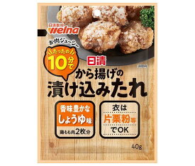 日清ウェルナ 日清 から揚げの漬け込みたれ しょうゆ味 40g×10袋入｜ 送料無料 から揚げ 漬け込み たれ しょうゆ 調味料