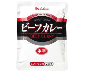 ハウス食品 ビーフカレー 中辛 (レストラン用) 200g×30袋入×(2ケース)｜ 送料無料 カレー レトルト 中辛