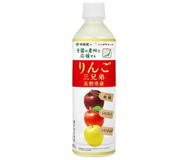 伊藤園 ニッポンエール 長野県産りんご三兄弟 400gペットボトル×24本入×(2ケース)｜ 送料無料 リンゴジュース、清涼飲料水、りんご