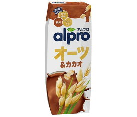 ダノンジャパン アルプロ オーツ&カカオ 250ml紙パック×18本入×(2ケース)｜ 送料無料 チョコレート 食物繊維