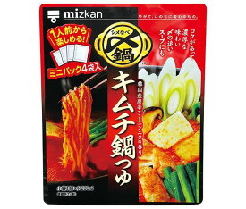ミツカン 〆まで美味しい キムチ鍋つゆ ミニパック 36g×4個×10袋入｜ 送料無料 調味料 鍋つゆ 素 鍋スープ 濃縮