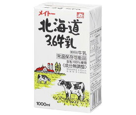 協同乳業 北海道3.6牛乳 1000ml紙パック×6本入×(2ケース)｜ 送料無料 牛乳 常温保存 牛乳