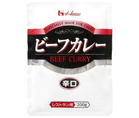 ハウス食品 ビーフカレー 辛口 (レストラン用) 200g×30袋入×(2ケース)｜ 送料無料 カレー レトルト 辛口