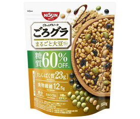 日清シスコ ごろグラ 糖質60%オフ まるごと大豆 350g×6袋入｜ 送料無料 グラノーラ シリアル 糖質オフ 朝食