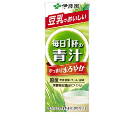 伊藤園 毎日1杯の青汁 すっきりまろやか豆乳ミックス 200ml紙パック×24本入×(2ケース)｜ 送料無料 野菜 青汁 紙パック 野菜ジュース