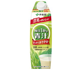 伊藤園 毎日1杯の青汁 すっきりまろやか豆乳ミックス 1000ml紙パック×6本入×(2ケース)｜ 送料無料 栄養 健康 低カロリー 豆乳