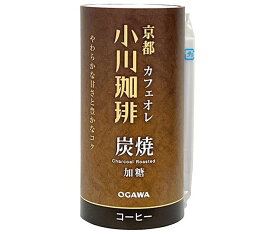 小川珈琲 京都 小川珈琲 炭焼珈琲 カフェオレ 加糖 195gカート缶×15本入×(2ケース)｜ 送料無料 珈琲 紙パック カフェオレ