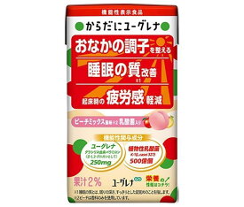 ユーグレナ からだにユーグレナ ピーチミックス風味 乳酸菌入り 125ml紙パック×24本入｜ 送料無料 ユーグレナ フルーツ ピーチ ミックス 乳酸菌